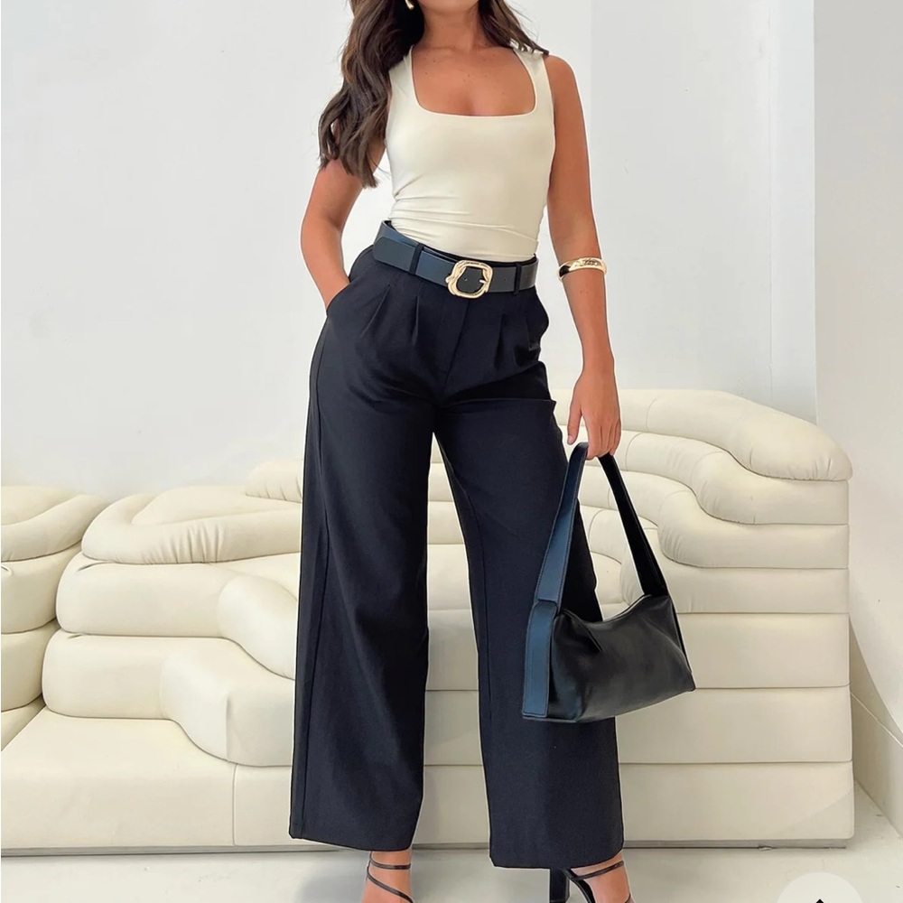 Princess Polly Archer Pants Petite black